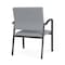 Lesro Newport Wide Guest Chair Metal Frame, Charcoal, RS Fog Upholstery NP1201 - alternate 3